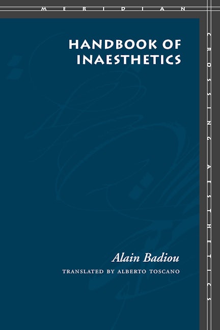 Book cover image for Handbook of Inaesthetics ISBN: 9780804744089